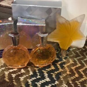 Avon Classic Timeless Cologne Lot Star Decanter & Holiday Sparkling Cologne New